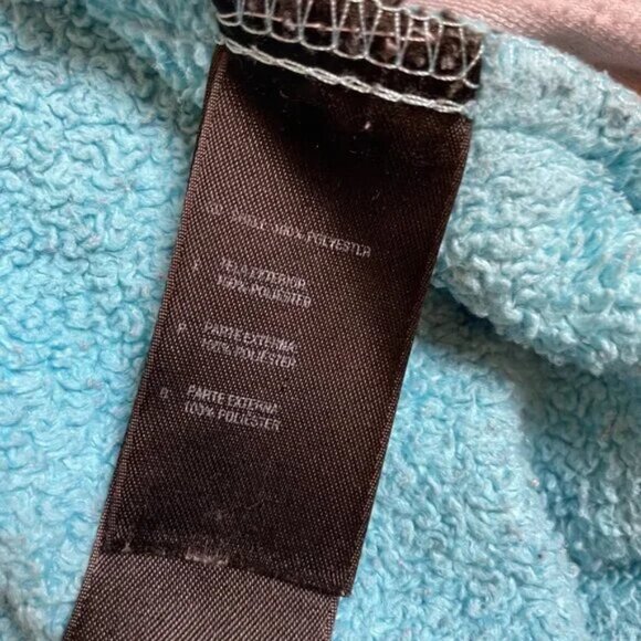 The North Face Girls Oso Hoodie Jacket Full Zip Fleece Pockets Aqua Blue Size L - Picture 11 of 12